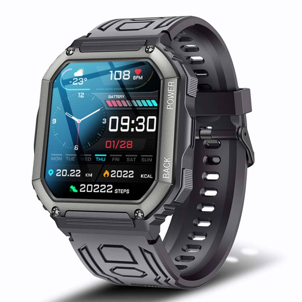 Men Big Battery Music Play Fitness Tracker - Stay Active and Stylish on-the-go with this Feature-Packed Smartwatch. Smart Watch SENBONO 