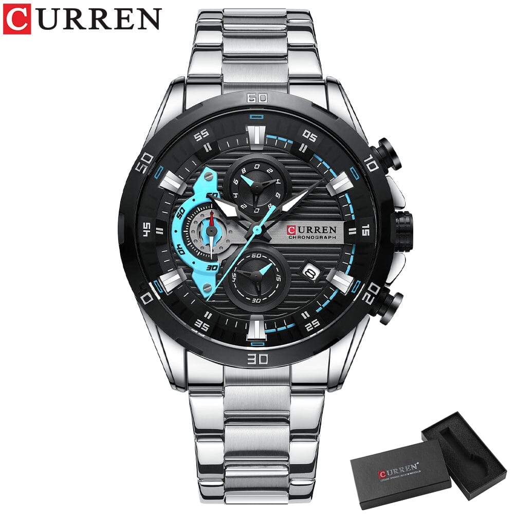 CURREN Stainless Steel Watches - Stay Stylish, On-Time and Fashionable! Mechanical Watches PikNik silver box 
