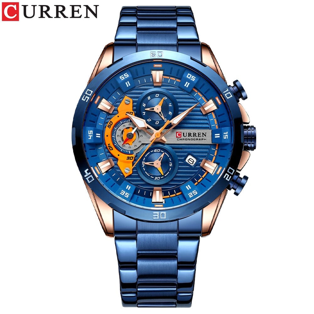 CURREN Stainless Steel Watches - Stay Stylish, On-Time and Fashionable! Mechanical Watches PikNik blue 