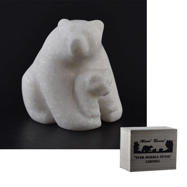 Matsuda HD Marble Stone - Mother Bear w/ Cub Home Decor Matsuda 