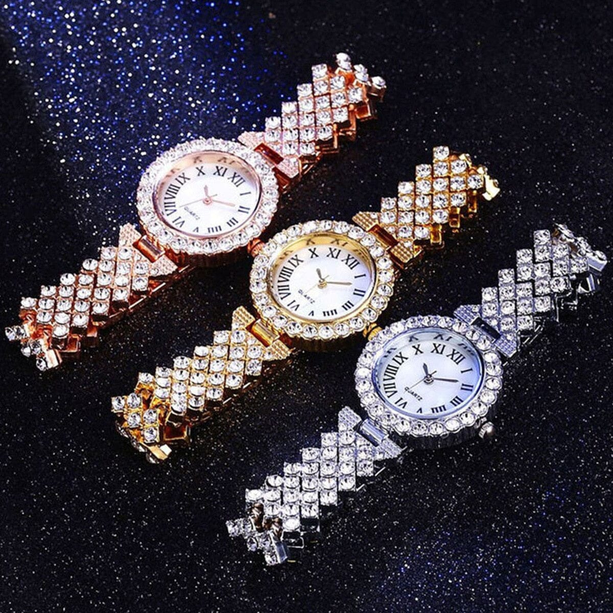 Reloj Mujer Luxury Watch and Bracelet Set - Elevate Your Style with Dazzling Diamonds - A Perfect Blend of Form and Function Mechanical Watches PikNik 