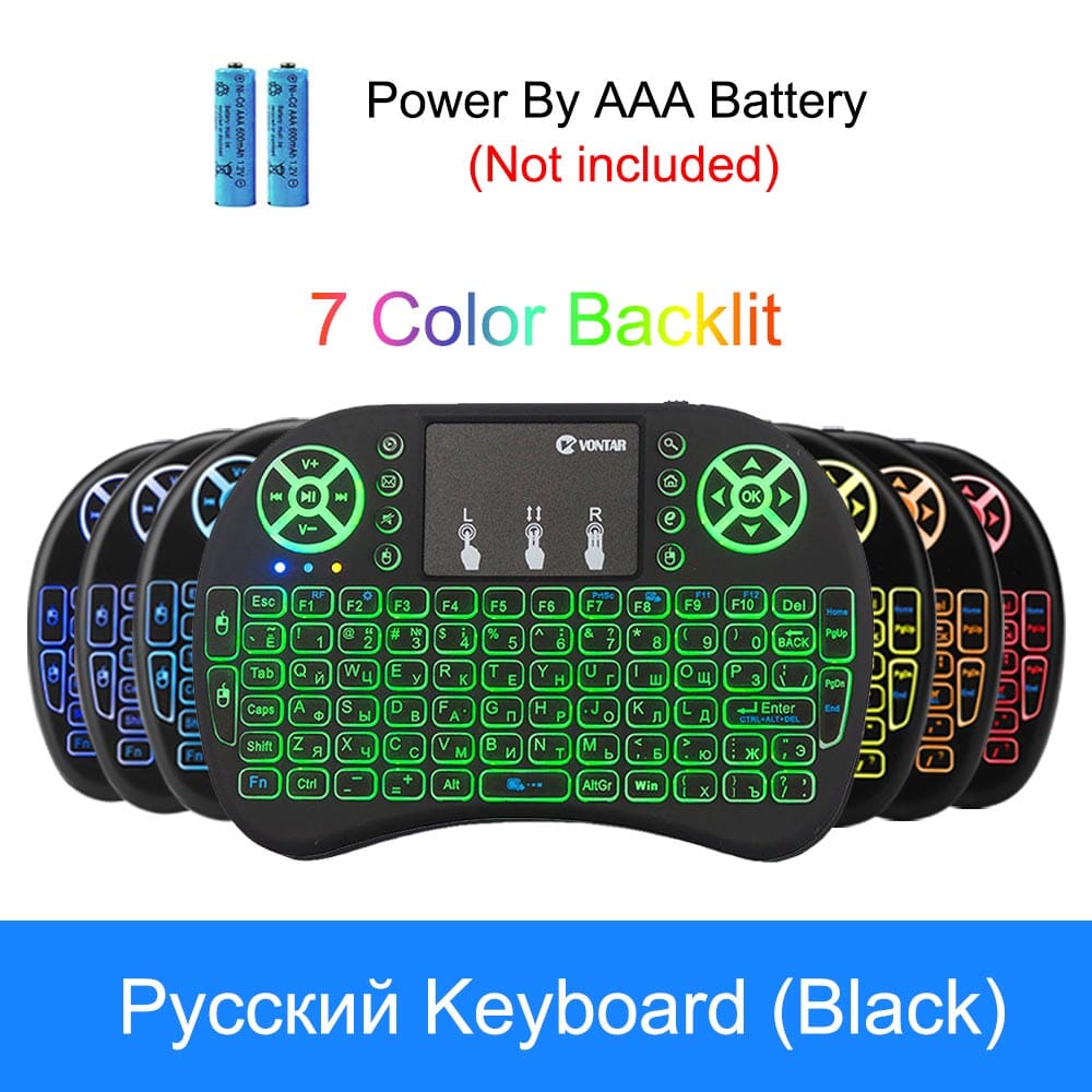 VONTAR i8 Wireless Keyboard Russian English Hebrew Version i8+ 2.4GHz Air Mouse Touchpad Handheld for Android TV BOX Mini PC 0 PikNik 