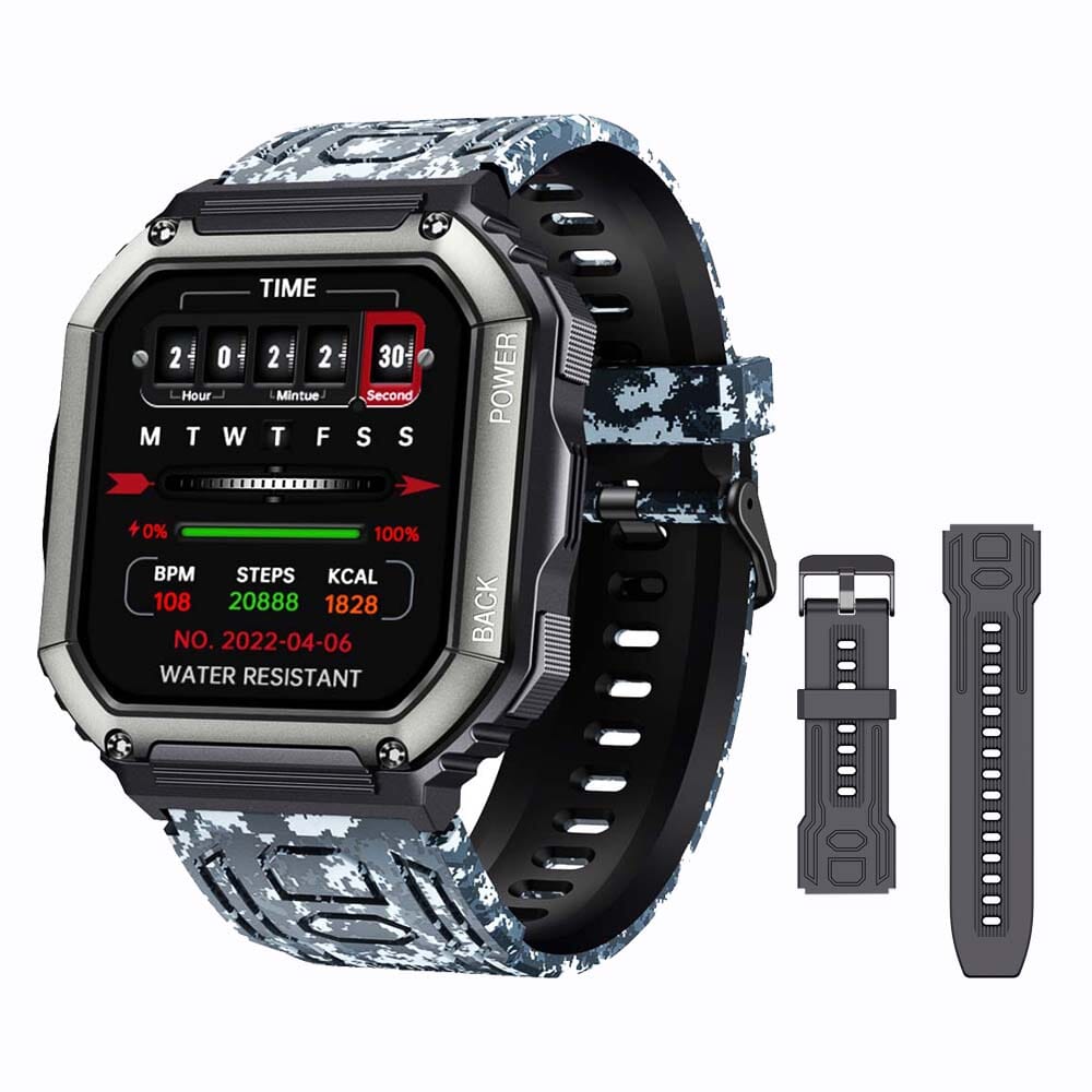Men Big Battery Music Play Fitness Tracker - Stay Active and Stylish on-the-go with this Feature-Packed Smartwatch. Smart Watch SENBONO 