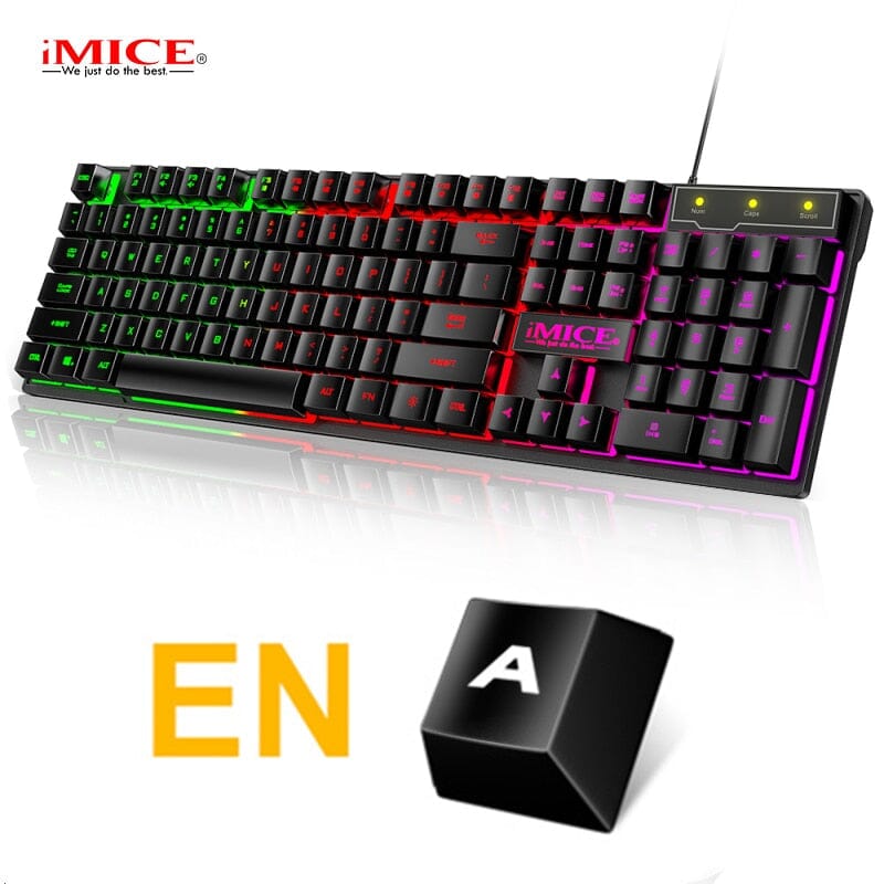 RGB Gaming keyboard Gamer keyboard and Mouse With Backlight USB 104 keycaps Wired Ergonomic Russian Keyboard For PC Laptop 0 PikNik 